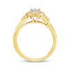 Thumbnail Image 3 of Round-Cut Diamond Halo Engagement Ring 1/3 ct tw 10K Yellow Gold