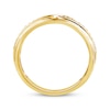 Thumbnail Image 3 of Men's Diamond &quot;X&quot; Wedding Band 1/5 ct tw 10K Yellow Gold