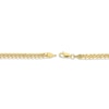 Thumbnail Image 3 of Diamond-Cut Solid Curb Chain Necklace 4.2mm 14K Yellow Gold 20”