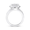 Thumbnail Image 3 of Round-Cut Multi-Diamond Center Cushion Frame Engagement Ring 2 ct tw 14K White Gold