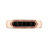 Thumbnail Image 3 of Men's Black Diamond Wedding Ring 1/2 ct tw 10K Rose Gold