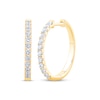 Thumbnail Image 1 of Diamond Hoop Earrings 1/2 ct tw 10K Yellow Gold