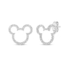 Thumbnail Image 1 of Disney Treasures Mickey Mouse Diamond Stud Earrings 1/4 ct tw Sterling Silver