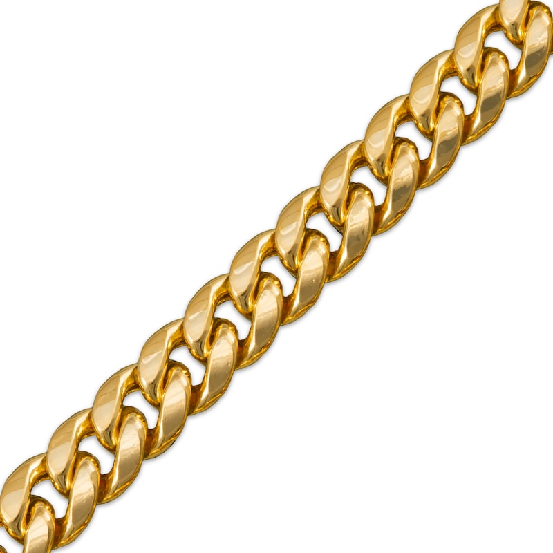 Main Image 2 of Hollow Cuban Curb Chain Necklace 10K Yellow Gold 24&quot;