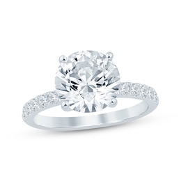 Lab-Created Diamonds by KAY Round-Cut Engagement Ring 3-1/3 ct tw 14K White Gold