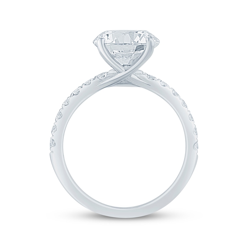 Main Image 3 of Lab-Grown Diamonds by KAY Round-Cut Engagement Ring 3-1/3 ct tw 14K White Gold