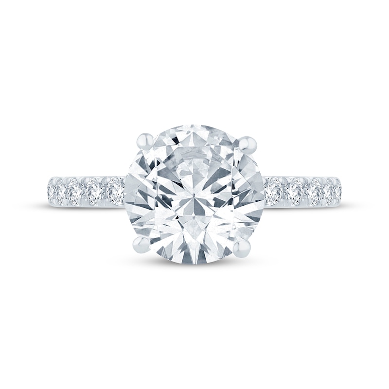 Main Image 4 of Lab-Grown Diamonds by KAY Round-Cut Engagement Ring 3-1/3 ct tw 14K White Gold