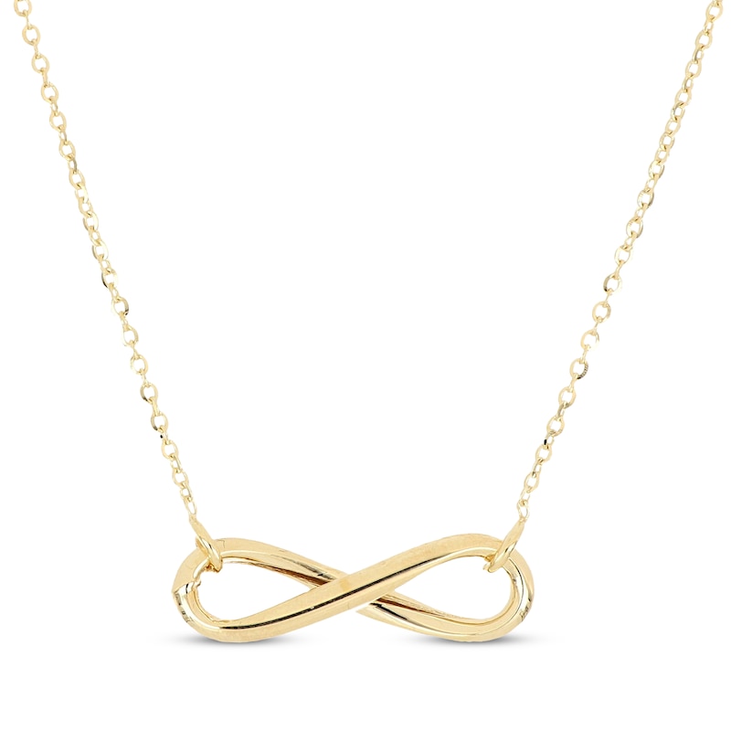 Main Image 1 of Infinity Necklace 10K Yellow Gold 18&quot;