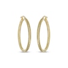 Thumbnail Image 2 of Italian Brilliance Diamond-Cut Round Hoop Earrings 14K Yellow Gold 30mm