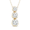 Thumbnail Image 0 of Memories Moments Magic Lab-Grown Diamond Graduated Three-Stone Necklace 1-1/2 ct tw 14K Yellow Gold 18"