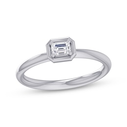 Emerald-Cut Diamond Solitaire Engagement Ring 1/4 ct tw 14K White Gold (I/I1)