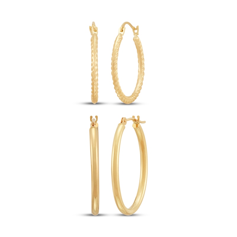 Main Image 2 of Hoop Earrings Gift Set 10K Yellow Gold