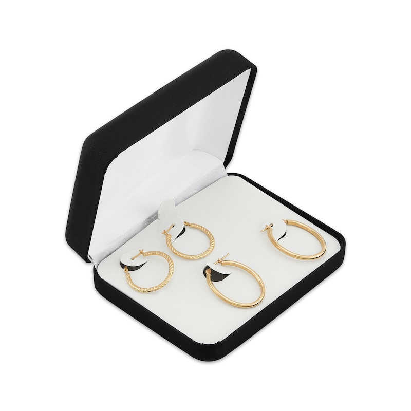 Main Image 8 of Hoop Earrings Gift Set 10K Yellow Gold