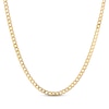 Thumbnail Image 1 of Solid Diamond-Cut Flat Curb Chain Necklace 5mm 14K Yellow Gold 22&quot;