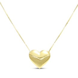 Hidden Message &quot;I Love You&quot; Heart Necklace 10K Yellow Gold 18&quot;