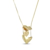 Thumbnail Image 3 of Hidden Message &quot;I Love You&quot; Heart Necklace 10K Yellow Gold 18&quot;