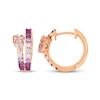 Thumbnail Image 3 of Le Vian Good Karma Pear-Shaped Morganite, Pink Sapphire Ombré & White Sapphire Hoop Earrings 14K Strawberry Gold