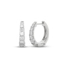 Thumbnail Image 1 of THE LEO Diamond Graduated Hoop Earrings 3/4 ct tw 14K White Gold