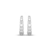 Thumbnail Image 2 of THE LEO Diamond Graduated Hoop Earrings 3/4 ct tw 14K White Gold