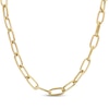 Thumbnail Image 1 of Charmed Memories Hollow Paperclip Chain Necklace 4.95mm 10K Yellow Gold 18&quot;