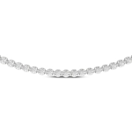 THE LEO Diamond Tennis Necklace 3 ct tw 14K White Gold 16&quot;