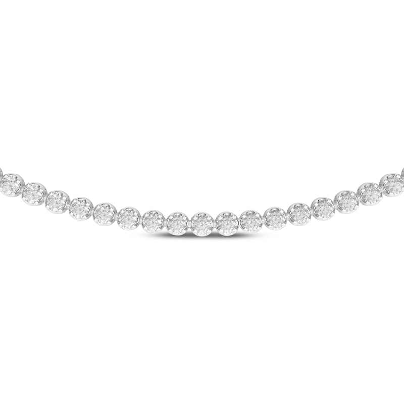 Main Image 1 of THE LEO Diamond Tennis Necklace 3 ct tw 14K White Gold 16&quot;