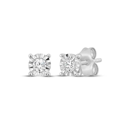 Lab-Grown Diamonds by KAY Round-Cut Solitaire Earrings 1/6 ct tw Sterling Silver (I/SI2)