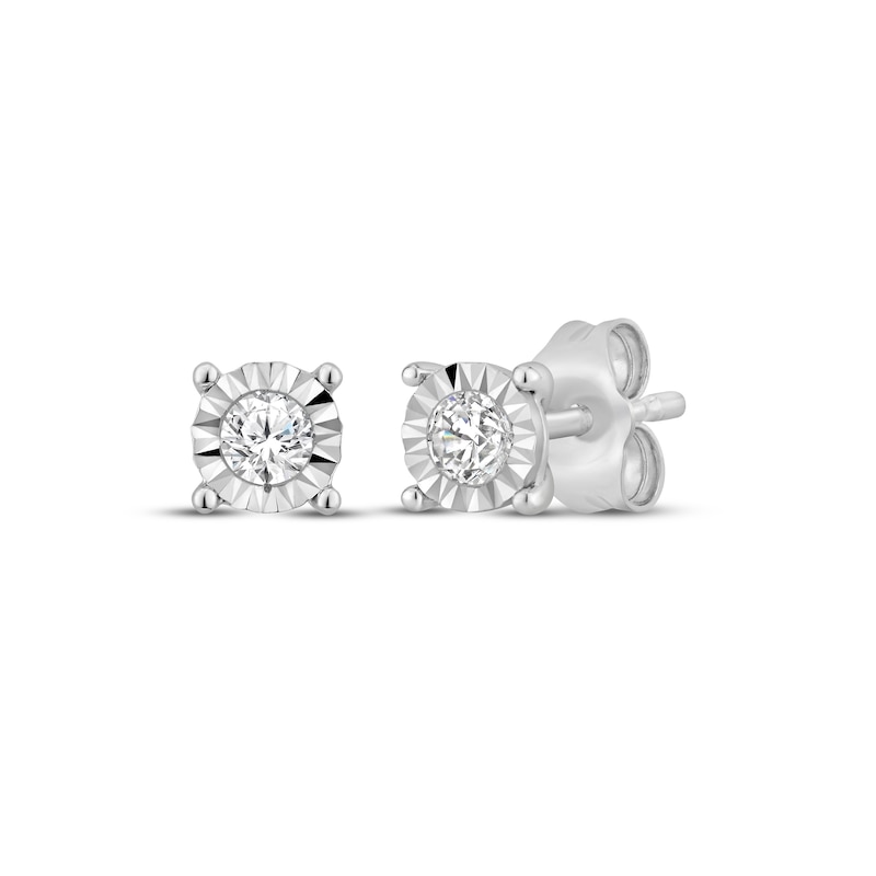 Main Image 1 of KAY Lab-Grown Diamonds Round-Cut Solitaire Earrings 1/6 ct tw Sterling Silver (I/SI2)