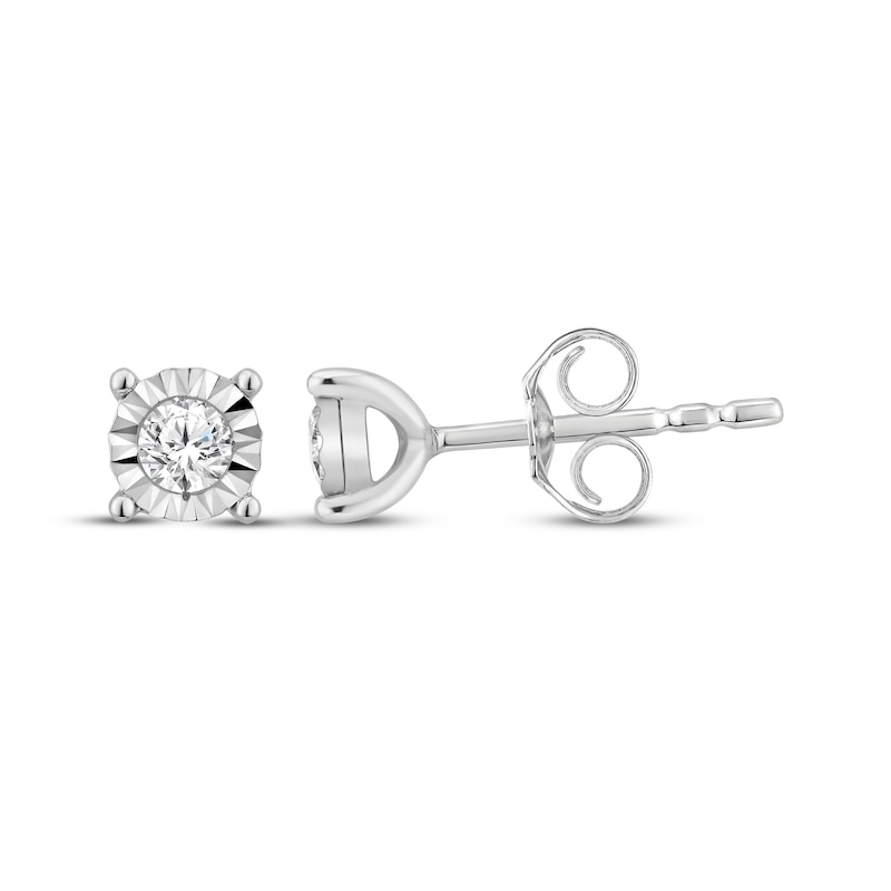 Main Image 2 of KAY Lab-Grown Diamonds Round-Cut Solitaire Earrings 1/6 ct tw Sterling Silver (I/SI2)