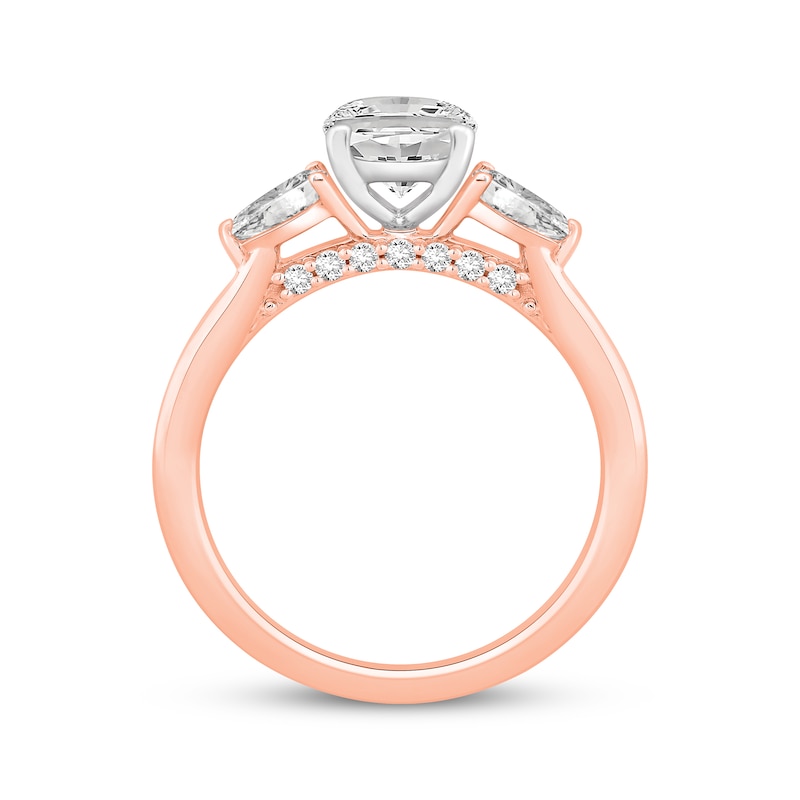 Main Image 3 of Lab-Grown Diamonds by KAY Oval-Cut Engagement Ring 2 ct tw 14K Rose Gold