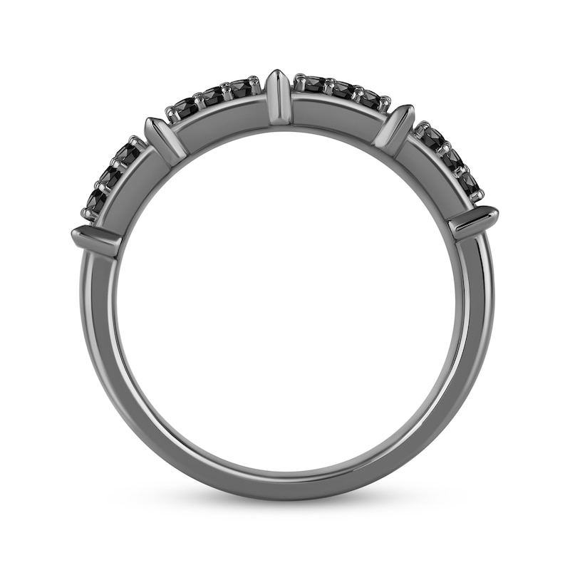 Main Image 3 of Ink & Ice Men's Black Multi-Diamond Ring 3/8 ct tw Black Rhodium-Plated Sterling Silver