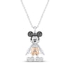 Thumbnail Image 1 of Disney Treasures Mickey Mouse Diamond Necklace 1/15 ct tw Sterling Silver & 10K Rose Gold 19&quot;