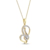 Thumbnail Image 2 of Arabic &quot;Grandma&quot; Diamond Tilted Heart Necklace 1/5 ct tw 10K Yellow Gold 18&quot;