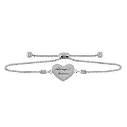 Heart Bolo Bracelet (2 Lines)