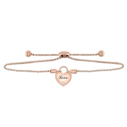 Engravable Heart Bolo Bracelet