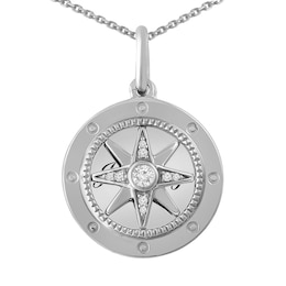 1/15 Carat t.w. Diamond Compass Necklace