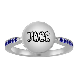 Birthstone Monogram Ring