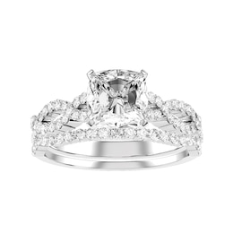 Cushion Diamond Bridal Ring and Matching Band