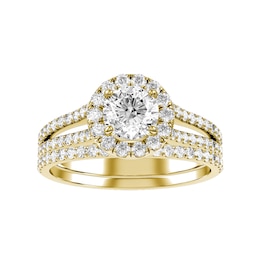 Round Diamond Bridal Ring and Matching Band