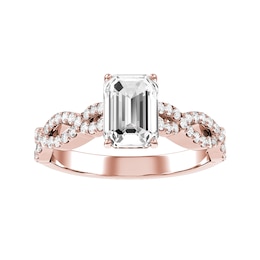 Emerald Cut Diamond Bridal Ring