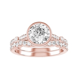 Round Diamond Bridal Ring and Matching Band