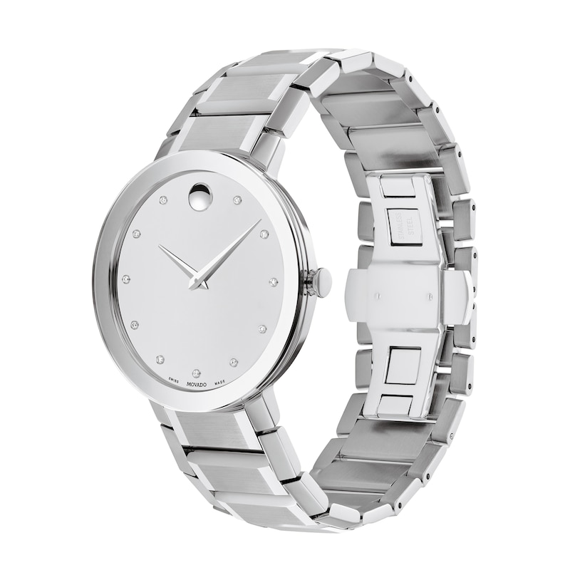 Main Image 2 of Movado Sapphire Stainless Steel Men's Watch 607587