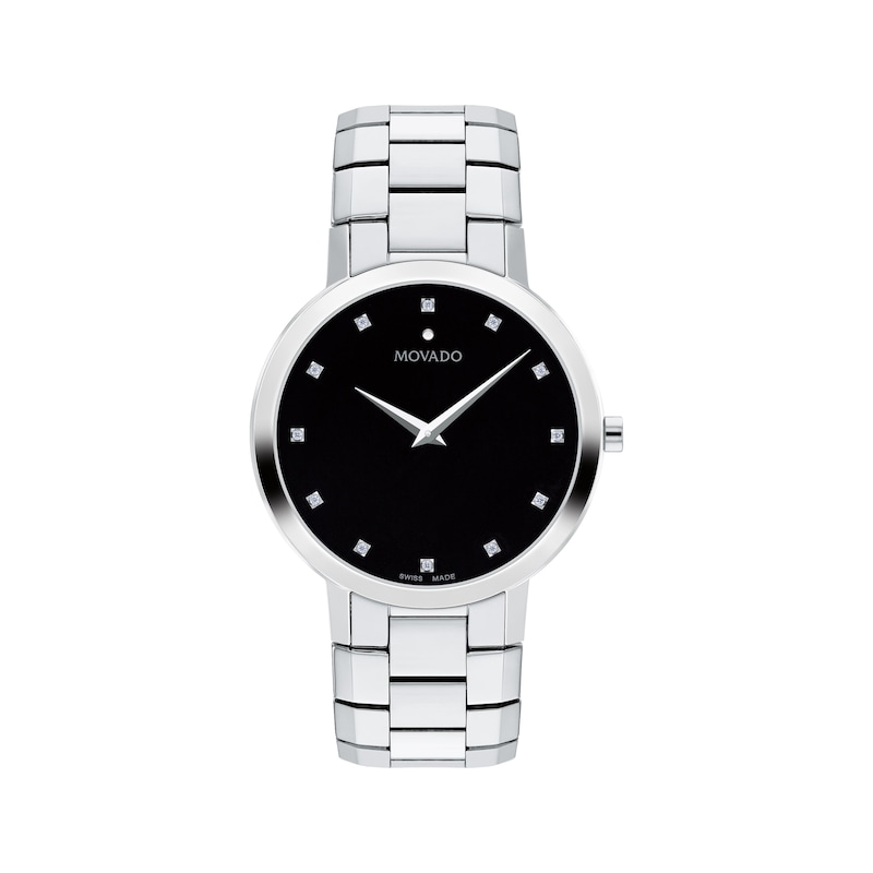 Main Image 1 of Movado Faceto Diamond Marker Men's Watch 0607865