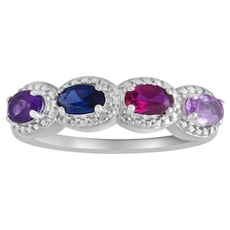 Oval Birthstone Family & Mother's Ring (1-4 Stones)