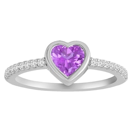 Birthstone Heart Ring