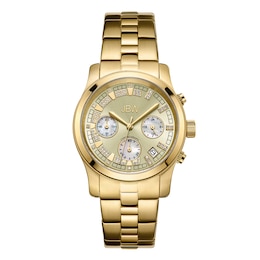 JBW Muse 0.11 ct tw Diamond 18K Gold-Plated Stainless Steel Watch JB-6217-E