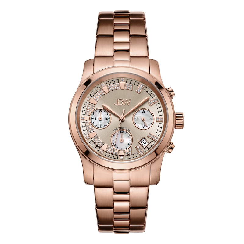 Main Image 1 of JBW Muse 1/10 ct tw Diamond 18K Rose Gold-Plated Stainless Steel Watch JB-6217-L