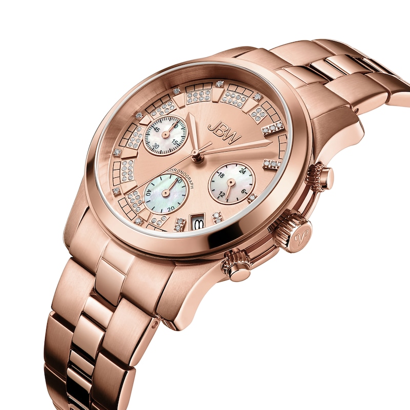 Main Image 2 of JBW Muse 1/10 ct tw Diamond 18K Rose Gold-Plated Stainless Steel Watch JB-6217-L