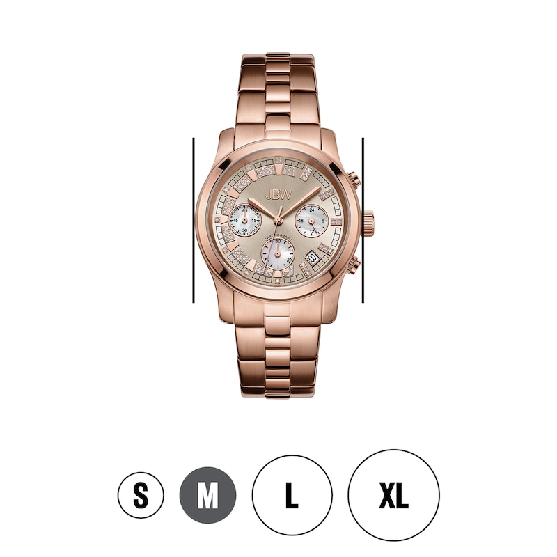 Main Image 4 of JBW Muse 1/10 ct tw Diamond 18K Rose Gold-Plated Stainless Steel Watch JB-6217-L