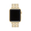 Thumbnail Image 1 of COACH Pavé Crystal Gold-Tone Stainless Steel Women's Apple Watch Strap 14700262